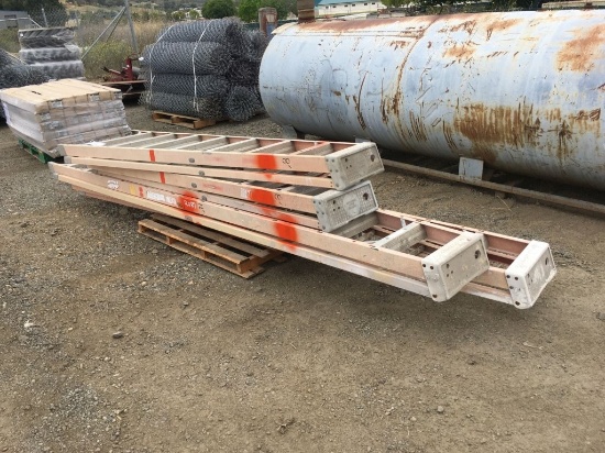 (2) Louisville 12ft Fiberglass A-Frame Ladders,