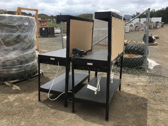 (2) Olympia Metal Workbench Tables