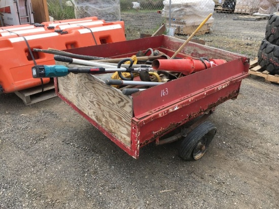 Garden Utility Trailer of Misc Gardening Tools,