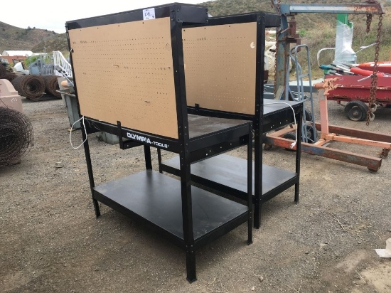 (2) Olympia Metal Workbench Tables
