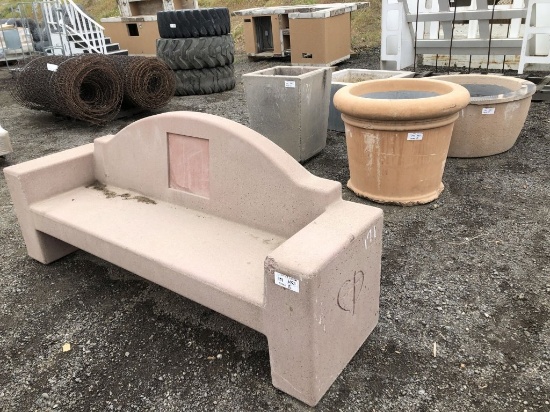 Concrete Park Style Bench,
