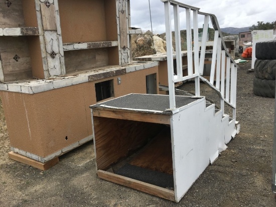 6-Step Outdoor Stairs w/Platform and Hand Rail,