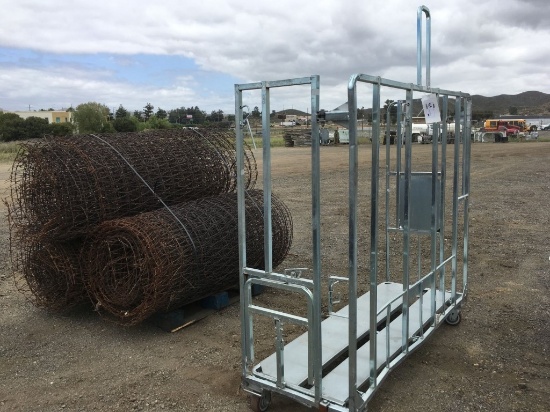 Metal Rolling Warehouse Cart.