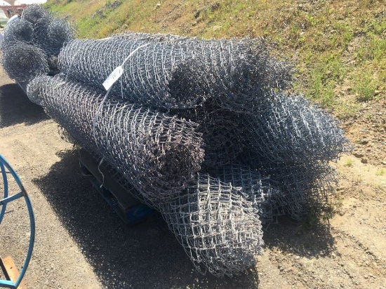 (9) Rolls of 6ft Steel Chain Link Fencing.