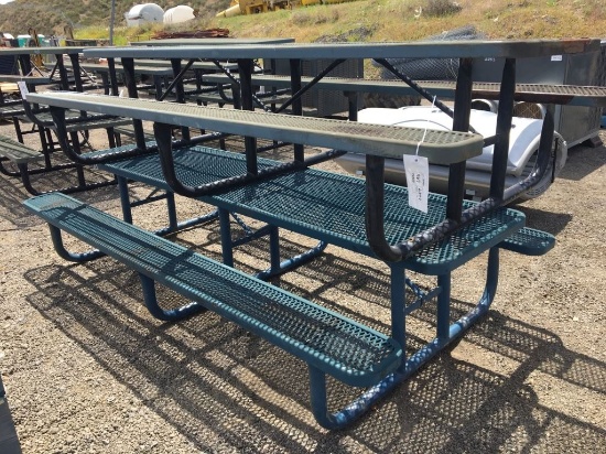 (2) 8ft Picnic Tables w/Attached Benches.