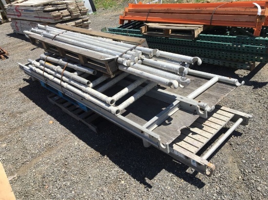 Aluminum Scaffolding Uprights & Decking.