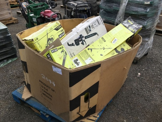 Cardboard Box of Misc Ryobi Hand Tools, Including