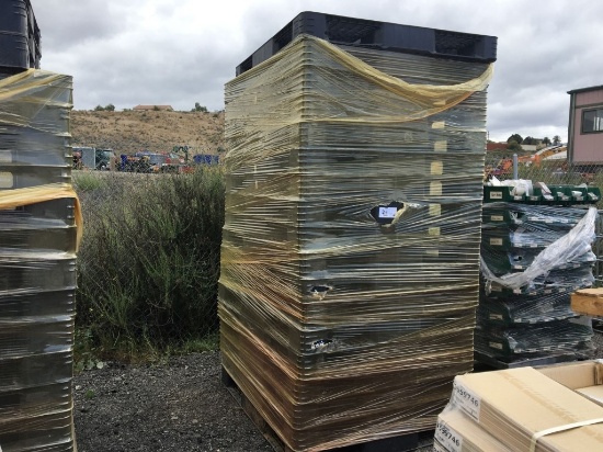 Stack of (18) Plastic Pallets.