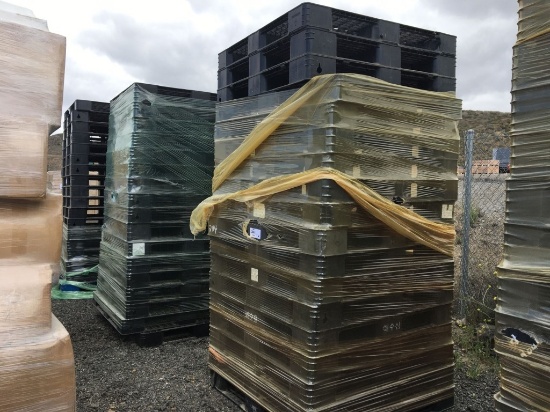 Stack of (18) Plastic Pallets.