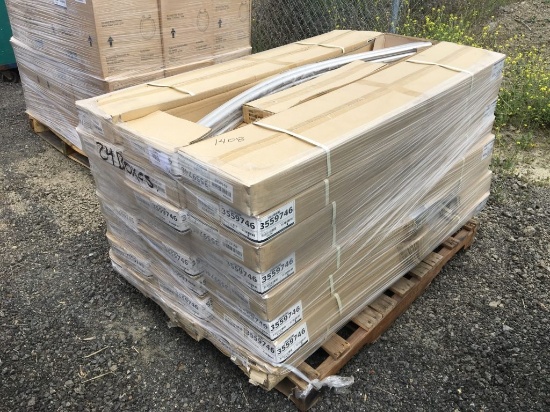 Pallet of 5ft Curved Shower Curtain Rods.