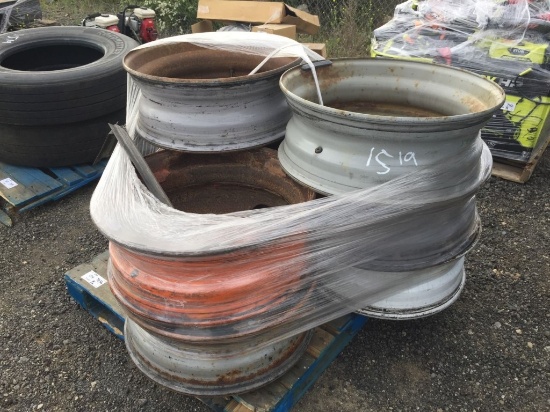 (8) 10-Lug Steel Truck Rims.