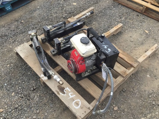 Misc Hydraulic Pump, & (3) Misc Hydraulic Jacks