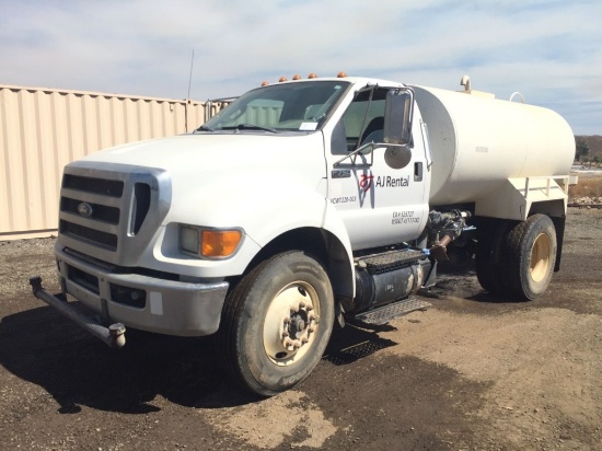 2012 Ford F750 2000 Gallon Water Truck,