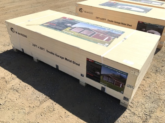 Unused 22ft x 23ft x 13ft Double Garage Metal