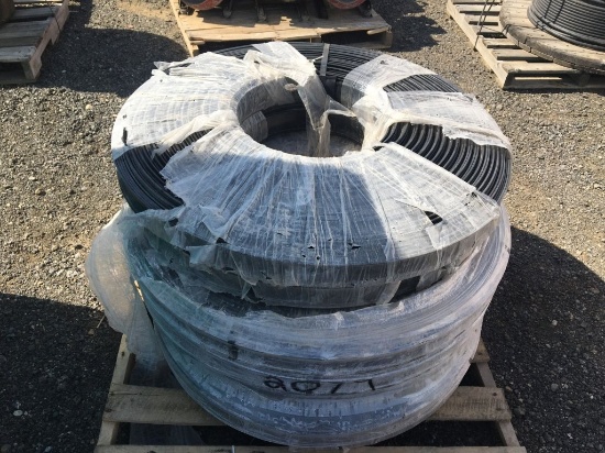 Pallet of (7) Rolls of 2.5in Polyethylene Plastic