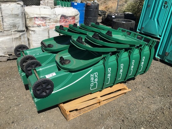 Pallet of (11) PreZero Trash Cans.
