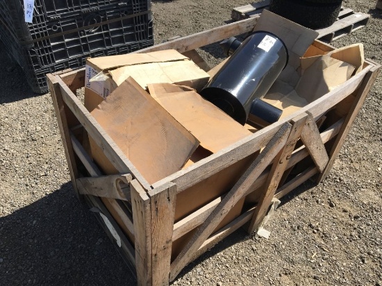 Wooden Crate of Misc Caterpillar Air Filters.