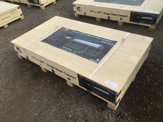 Unused 11ft x 19ft x 9ft Steel Carport.