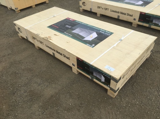 Unused 20ft x 12ft Livestock Metal Shed.