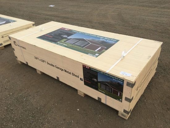 Unused 22ft x 23ft x 13ft Double Garage Metal