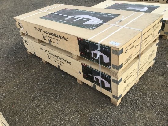 Unused 33ft x 25ft x 14ft Double Garage Steel