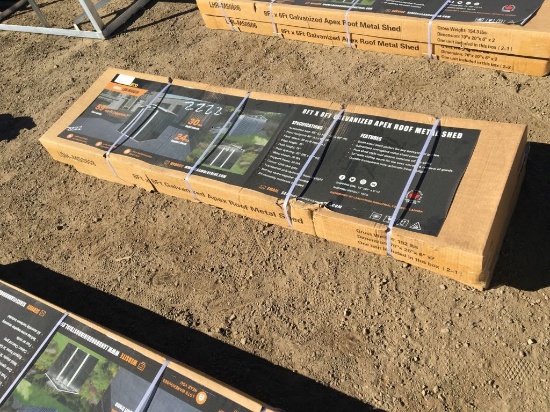 Unused LandHonor LDH-MS0808 8ft x 8ft Metal Shed.