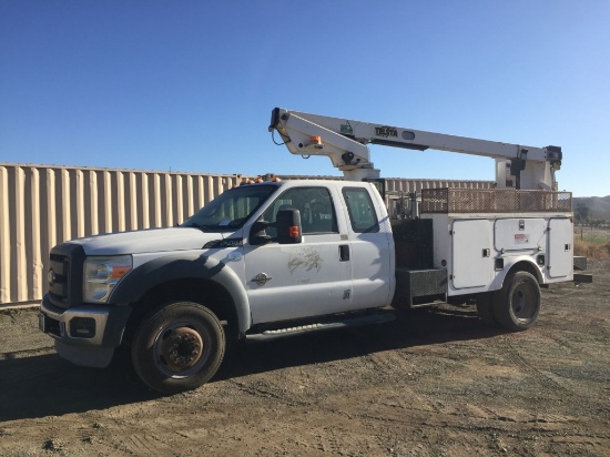 2013 Ford F450XL Extended Cab Bucket Truck,