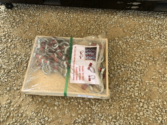 Unused Heavy Duty D-Ring Shackle Set,