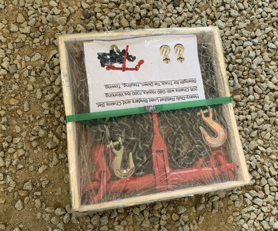 Unused Heavy Duty Ratchet Binder and Chain Set,