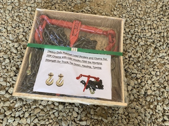 Unused Heavy Duty Ratchet Binder and Chain Set,