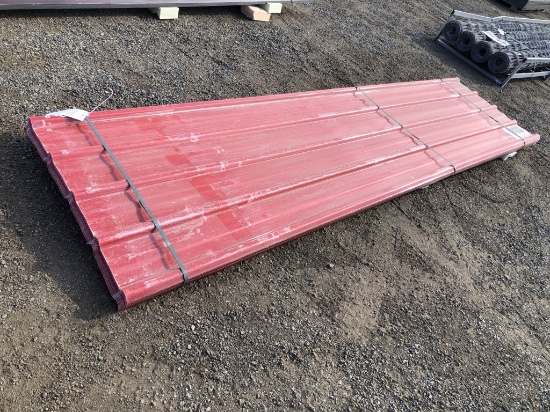 (30) Unused 12ft x 3ft x .6mm Red Polycarbonate
