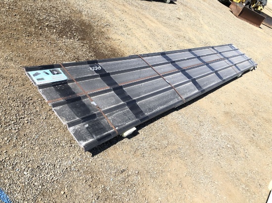(20) Unused 20ft x 3ft x .4mm Black Metal Roof