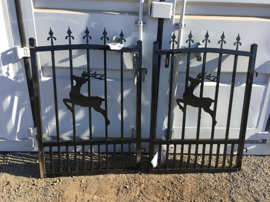 Unused GIYI 6ft Bi-Parting Wrought Iron Gate