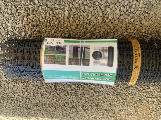 Unused 3.3ft x 164ft Plastic Mesh Safety Fencing