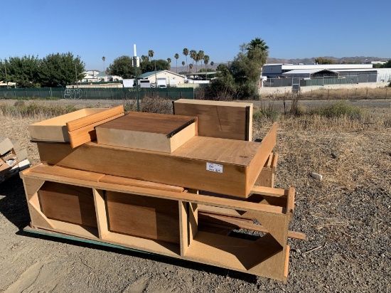 Wood Queen-Size Bed Frame & Headboard.
