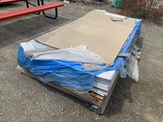Pallet of White Backer Boards.