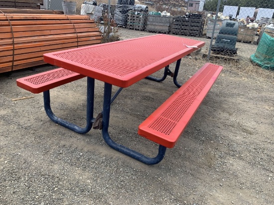 Picnic Table w/Attached Benches.