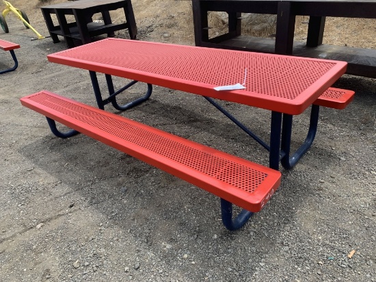 Picnic Table w/Attached Benches.