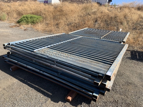 Lot of Wrought Iron Metal 8ft x 8ft Fence Panels