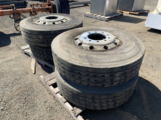 (2) Goodyear 315/80R22.5 Tires,