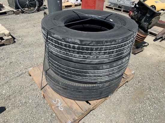 (3) Firestone 11R22-5 16PR Tires.