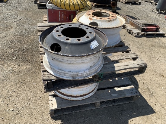 (4) Misc Truck Tractor 10-Lug Rims.