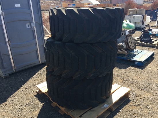 Pallets of (3) Misc Skid Steer Tires.