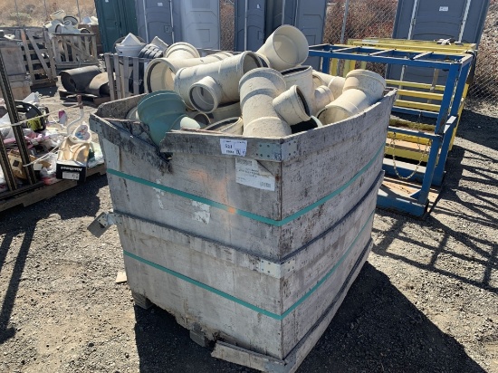 Crate of Misc PVC Pipe Fittings.
