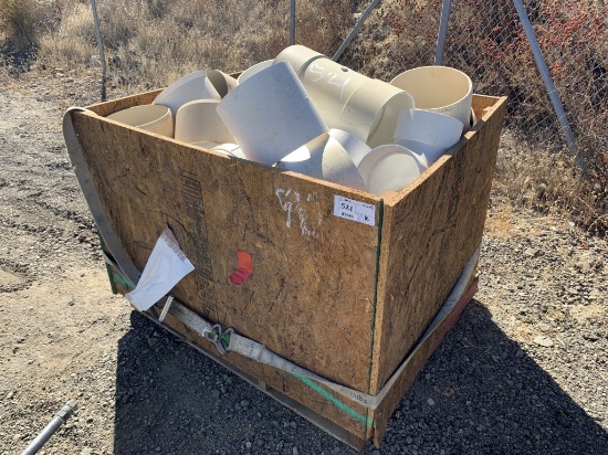 Crate of Misc PVC Pipe Fittings.
