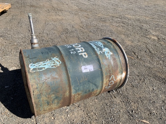 55-Gallon Industrial Sand Blasting Steel Barrel.