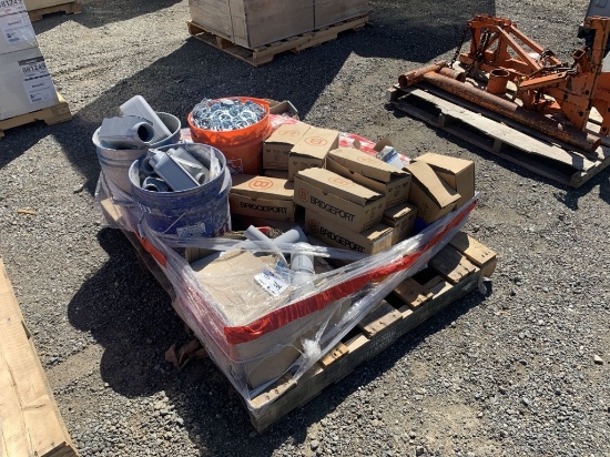 Pallet of Misc Items, Including Electric Conduit,