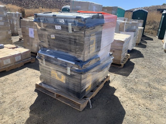 Pallet of Misc Items, Including Storage Totes,