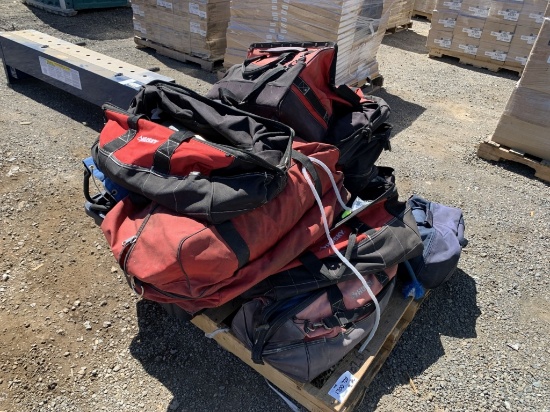 Pallet of Misc Husky Tool Bags w/Misc Tools.
