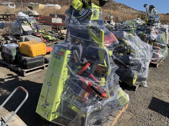 Pallet of Misc Tools, Including String Trimmers,